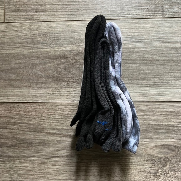 Champion Arch Support Crew Socks 3 Pack Men's 6-12 Black Authentic Active Wear - Picture 3 of 4